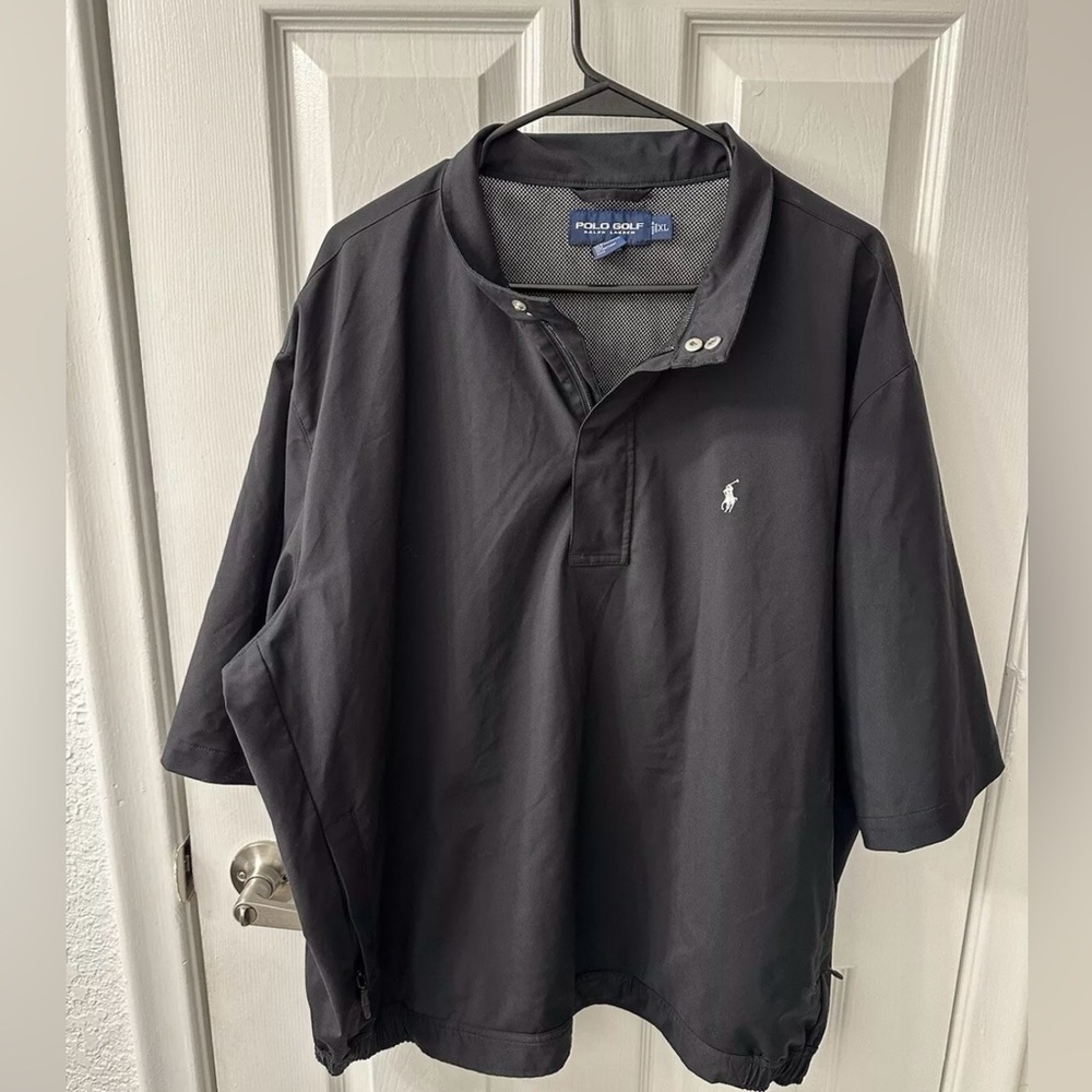 Polo Golf Black Medium Length Sleeve 1/2 Zip Jacket  Men's Size XL